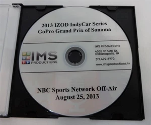 2013 IZOD IndyCar GoPro Grand Prix of Sonsma Full Race DVD IMS Productions NBC S - Picture 1 of 1
