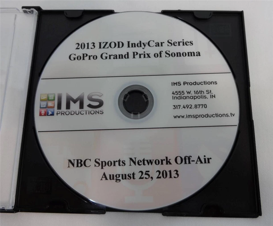 2013 IZOD IndyCar GoPro Grand Prix of Sonsma Full Race DVD IMS Productions NBC S - Image 1 of 1