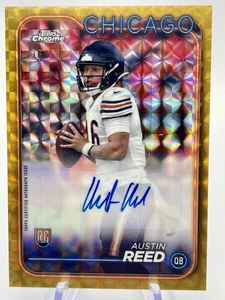 2024 Topps cromo Austin Reed automático 36/50 oro refractor geométrico RC Bears SP - Imagen 1 de 3