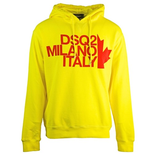 Felpa con cappuccio gialla Dsquared2 Cool Fit Milano