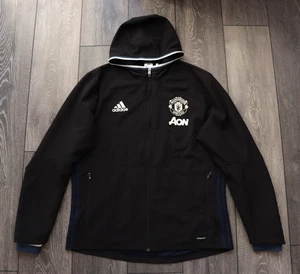 CHAQUETA MANCHESTER UNITED 2016 2017 PRESENTACIÓN CHAQUETA NEGRA TRACK TOP GRANDE HOMBRE - Imagen 1 de 8