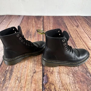 Dr. Martens Luana Stiefel Damengröße 6 schwarz Leder Combat Air Wair Schnürung - Bild 1 von 7