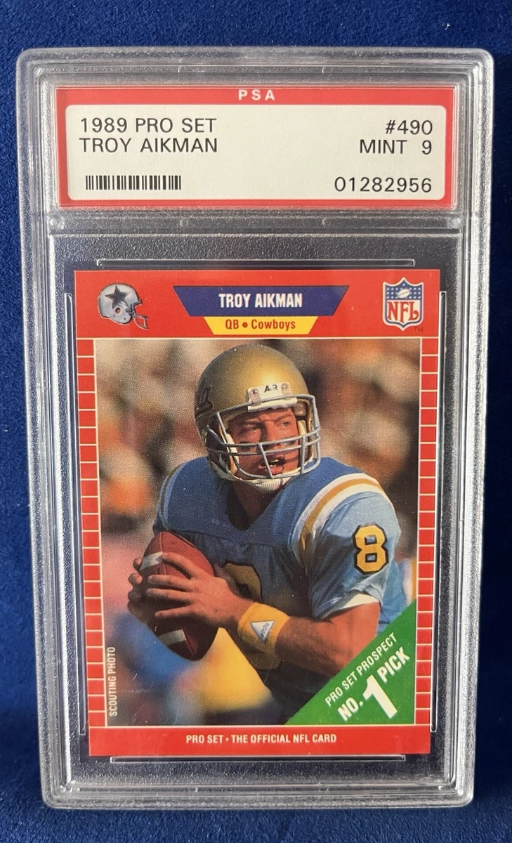 Troy Aikman 9 Graded Rookie Football Trading Cards & Accessories