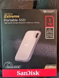 SanDisk Portable Extreme Portable SSD 1TB USB-C SDSSDE51-1T00 New Sealed FreeShp - Afbeelding 1 van 5