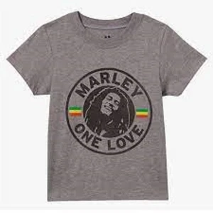 Bob Marley One Love Maglietta Grafica Uomo Media M Grigio Manica Corta Crew Musica - Foto 1 di 7