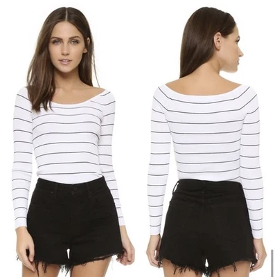 Suéter suéter a rayas Rocky Barnes 360 para mujer talla XS blanco negro Foto 1 de 4