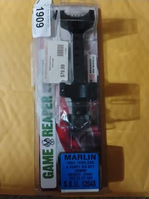 DNZ 12048 Game Reaper Scope Mount/Ring High Matte Black 30mm fits Marlin (Y) - Image 1 of 4