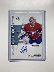 CAYDEN PRIMEAU 2019-20 SP AUTHENTIC FUTURE WATCH AUTO /999 - Picture 1 of 2
