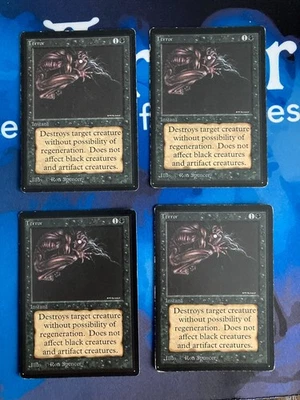 4x MTG Terror Beta Edition Magic: The Gathering Moderate Play Playset - Image 1 of 3