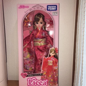 Brand new Licca-chan doll kimono, crimson, unopened - Picture 1 of 3
