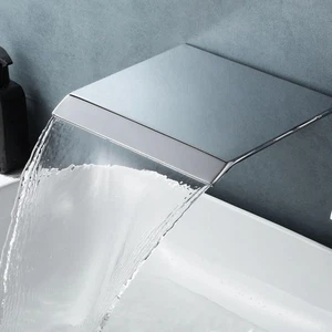 Chrome Tub Spout, High Flow Waterfall Tub Filler Faucet Waterfall Tub Faucet ... - Bild 1 von 9