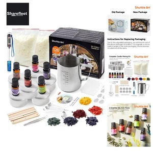 Shuttle Art DIY Kerzenherstellung Set mit 1,36kg Sojawachs, Schmelztopf, Duft... - Bild 1 von 10