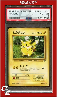 Japanese Jungle 25 Pikachu PSA 8 - Image 1 of 2