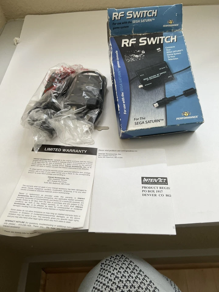 NEW Sega Saturn Vintage Retro Video Game Console RF Switch Performance 1997 TV - Image 1 of 3
