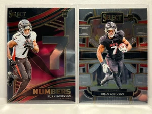 Lotto 2 Card 2023 Panini Select Bijan Robinson Rookie Atlanta Falcons (RC) - Foto 1 di 3