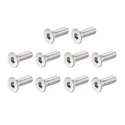 M3x10mm 304 esagonali acciaio Inox testa svasata vite piatta bulloni 100pz - Immagine 1 di 3