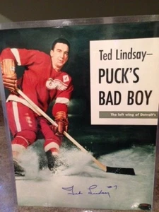Autographed TED LINDSAY RED WINGS 11 X 14 - Picture 1 of 2