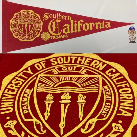 1960's Southern California Trojans USC  University  Pennant 11.5x29.5 Football Cover