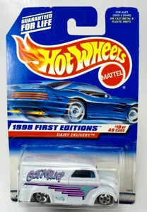 Hot Wheels #645 1998 primeras ediciones 10/40 recibió leche entrega de productos lácteos blanco Malasia - Imagen 1 de 2