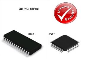 ⚡ 3x Microcontrôleurs Microchip : PIC 18F - SOIC / TQFP : NEUF ⚡