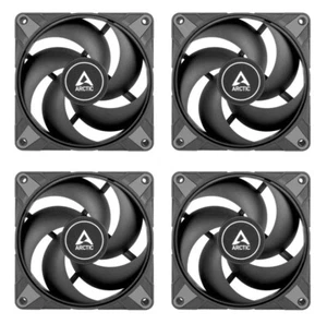ARCTIC P12 Max 12cm 120mm Black PC PWM Case Fans 200-3300RPM 81CFM 4-Pin x 4 - Picture 1 of 15