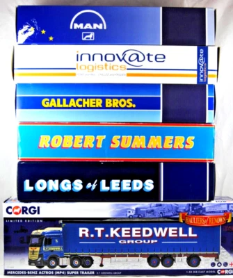 Varios Camiones Corgi 1:50 DAF MAN MERCEDES Exhibición Antigua SOLO CAJA DE ALMACENAMIENTO Sin Modelo Foto 1 de 4