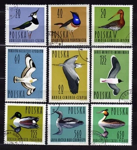POLAND #1231-1239 USED COMPLETE SET OF WATERFOWLS - Picture 1 of 1