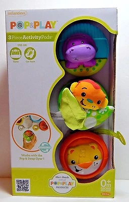 Infantino Pop & Play 3 Piezas Cápsulas de Actividad Juguetes para Bebés 0+ Meses Selva Foto 1 de 4