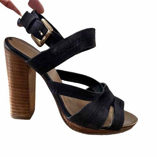 Sandali Clarks neri taglia 3 5 scamosciati tacco alto blocco estivi festa 3 1 2