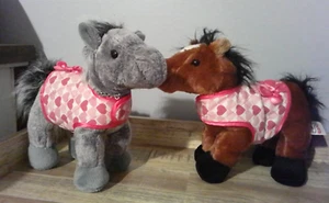 Ganz Webkinz horse plush lot of 2 with pink horse blankets - Picture 1 of 4
