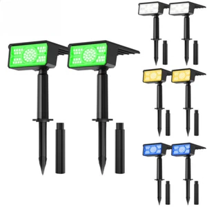 2Pcs LED Solar Spot Lights Outdoor Waterproof Landscape Auto on/Off Garden Light - Picture 1 of 65