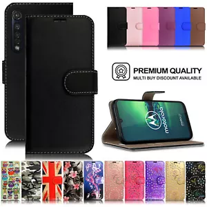 For Motorola Moto G7 Power Plus G8 G6 Shockproof Leather Flip Wallet Phone Cover - Picture 1 of 19