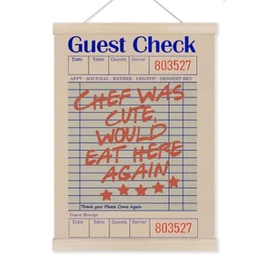 Funny Wall Decor, Trendy Retro Chef Was Cute Would Eat Here Again Wall Art Po... - Picture 1 of 6