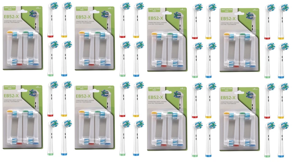 Replacement Brush Heads 4 ct. for Electric Toothbrush EB52-X, Pack of 8 - Image 1 of 1