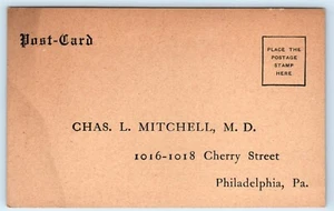Charles Mitchell's Gonocide Bougies Gonorhea Quack Med Postcard Philadelphia HH - Picture 1 of 2