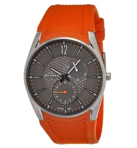 Skagen 435XXLTMO Bronze Dial, Titanium Case Orange Silicon Band Men's Watch - Picture 1 of 1