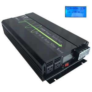 3000W Solar Power Inverter Pure Sine Wave DC 24V AC 120V 60HZ Off Grid US Stock - Picture 1 of 13