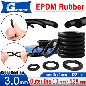 Metric O Ring EPDM Rubber - Large range of sizes 4mm - 122mm Thickness 3mm - Picture 1 of 102