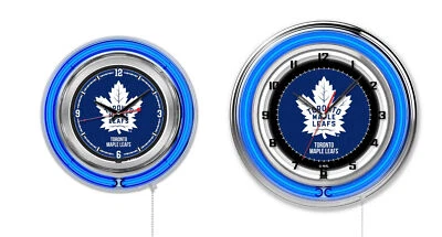 NHL - Toronto Maple Leafs Double Neon Ring, Logo Clock Hockey Team Logo Foto 1 de 4