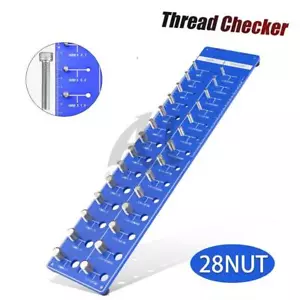 Nut And Bolt Thread Checker 28 Thread Identifier Gauge Inch and Metric Screw - Picture 1 of 13