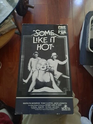Some Like It Hot (VHS, 1959) Marilyn Monroe CBS/FOX Video Foto 1 de 3