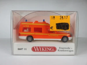 Wiking Modelle, Feuerwehr - MB Binz Krankenwagen,  signalrot, Wiking-Nr. 0607 01 - Bild 1 von 10