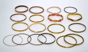 18 x Vintage Brass & Copper & Mixed Metal Bracelets Bangles Some Ethnic Design - Picture 1 of 19