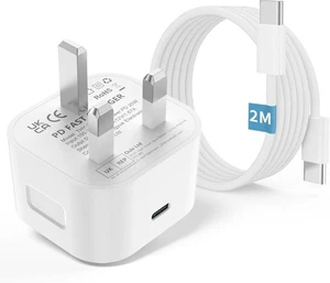 iPhone 16 Schnell Ladegerät Stecker und Kabel [MFi zertifiziert] 20W PD USB-C iPad Ladegerät - Bild 1 von 7