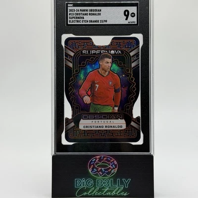 2023-24 Obsidian Cristiano Ronaldo Supernova Electric Etch Orange /99 SGC 9 #15 - Bild 1 von 2