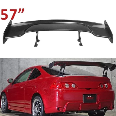 For Acura Integra RSX DC5 57" GT Rear Trunk Spoiler Wing Carbon Fiber Look Foto 1 de 4