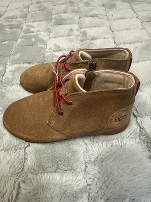 UGG Child Kristjjan Chukka Boots Chestnut Suede Sz 12 NWT - Image 1 of 3