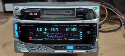 Unidad principal estéreo Alpine vintage Alpine CDA-W550 en tablero casete cd cinta radio Foto 1 de 4