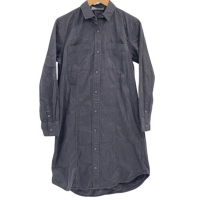 Everlane Dress Utility Shirt Dress Women Size 4 Black Long Sleeve Button Down - Image 1 of 4