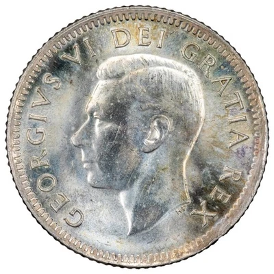 Canada 1951 10 Cents Quarter Silver Coin - Choice Uncirculated - Image 1 of 2